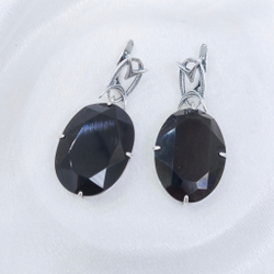 "Виана" серьги в серебряном покрытии из коллекции "Голливуд" от Jenavi с английским замком