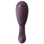 Фиолетовый вибратор 19,5см с вакуумным стимулятором Womanizer Next Duo Dark Purple WZ142SGD
