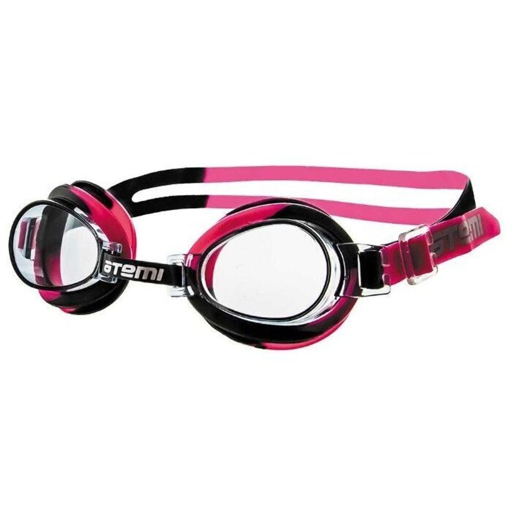Очки для плавания Atemi, детские,PVC/силикон (черный/розовый), S303