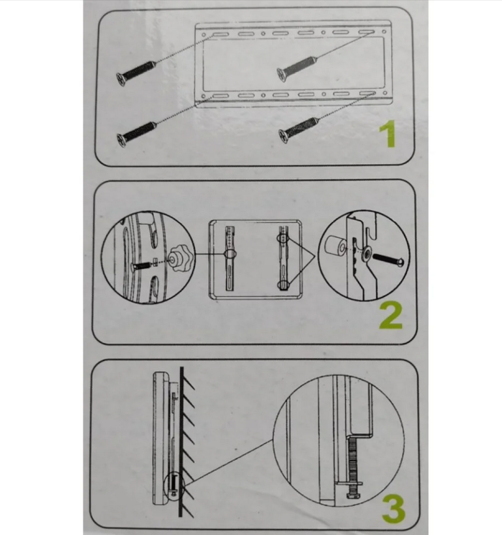 Кронштейн для ТВ универсальный, наклонный 14"-42" KT01