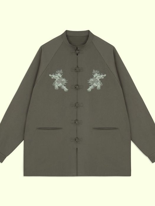 Рубашка RICE CHINESE SHIRT LION GREEN