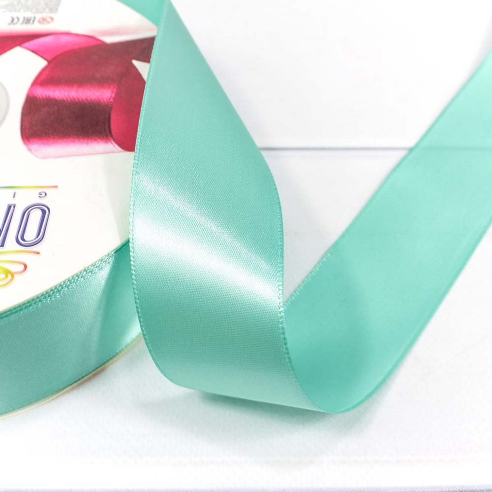 Лента Атласная 3,8см х 110м Полиэстер класс А (Бирюзовый)