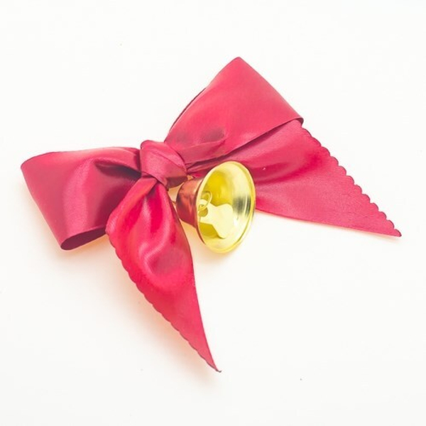 Бант с колокольчиком. Красный.