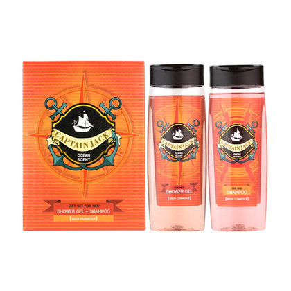 Косметический набор муж. Captain Jack "Ocean Scent" (гель д/душа 250 мл + шампунь 250 мл)