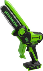 Пила цепная аккумуляторная GREENWORKS GD24CSMNX 24V, мини, 15см, б/щ, АКБ 2Ач и ЗУ 2008707UA