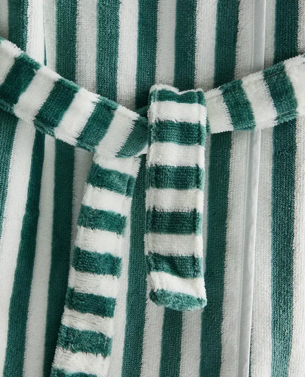 ZARA HOME ДЕТСКИЙ БАННЫЙ ХАЛАТ В ПОЛОСКУ, ЗЕЛЕНЫЙ