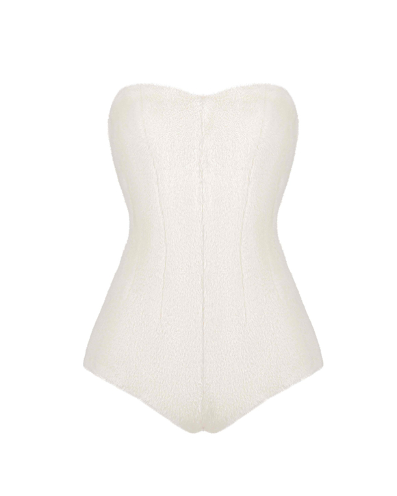 Топ-боди корсетное меховое