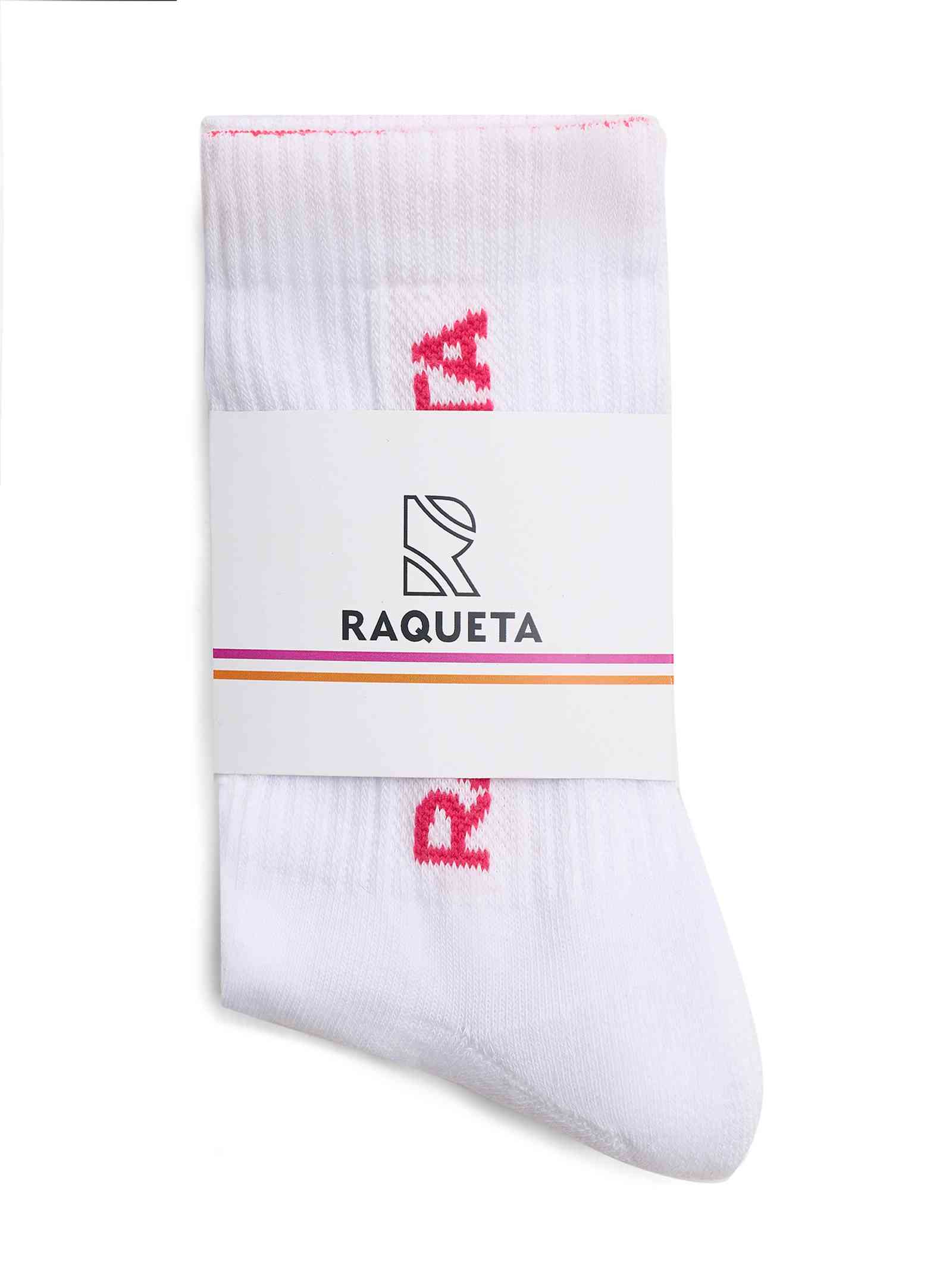 Подарок за покупку - сделай заказ на сумму от 3000 рублей на сайте Raqueta.ru и получи Носки Tenista, белые c розовым в подарок!