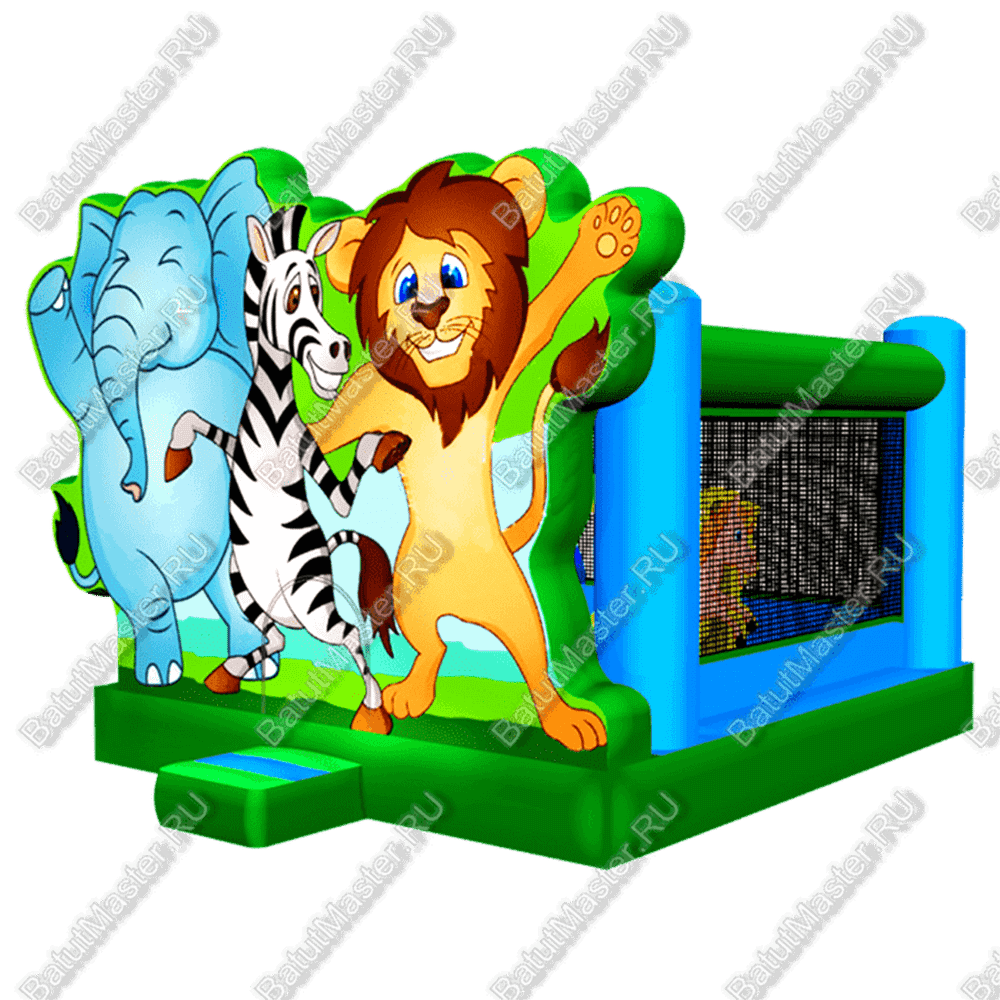Коммерческий надувной батут "Звери приветствуют"
