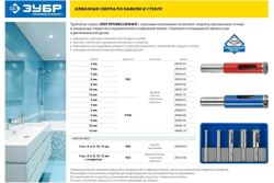 Алмазное трубчатое сверло по керамике и стеклу ЗУБР Профессионал Р60, трехгранный хвостовик, 8 мм, для дрели 29850-08
