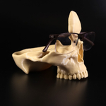 Подставка череп для очков и мелочей в прихожую, кремовый, 3D печать