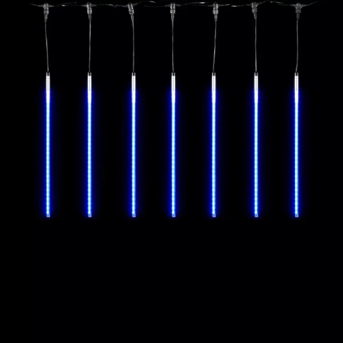 Гирлянда Тающие сосульки 10*0.5 м., 24V., 600 синих LED ламп, коннектор, черный ПВХ, LTC (CCL600-10-1B)