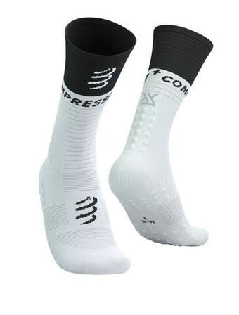 Теннисные носки Compressport Mid Compression v2.0 1P - белый, черный