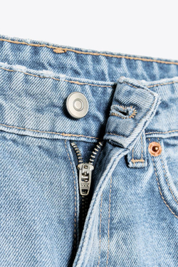 ZARA ДЖИНСЫ С ВЫСОКОЙ ПОСАДКОЙ TRF WIDE LEG, ИНДИГО