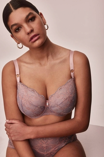 Бюстгальтер Madera с чашками на тонком поролоне (Размер: 75E) (Цвет: розовый с серым)