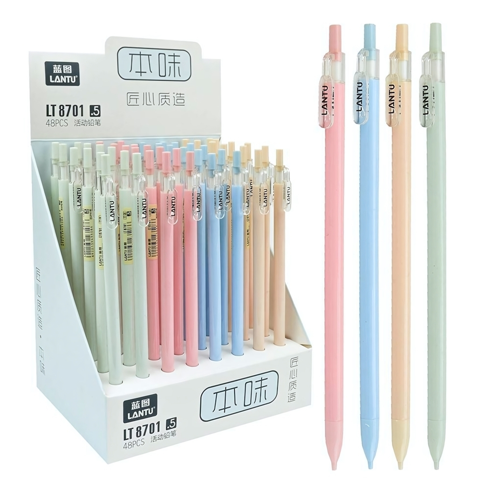 Карандаш-автомат 0.5мм. "Тонкая линия" пласт. корпус, ассорти 8701 (J.Otten)