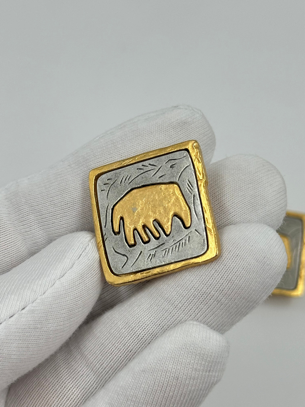 Накладка на пуговицу биколор