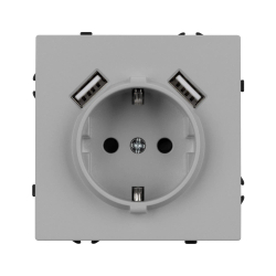 Механизм розетки с USB зарядкой SCT-NOBE-MUAA-SFPL-IS (230V, 16A)  (Arlight, -) 059443