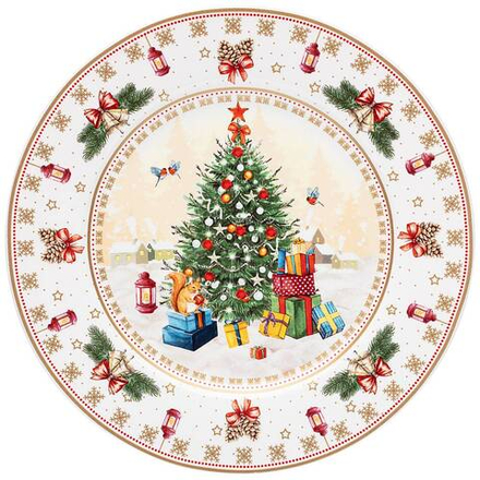 ТАРЕЛКА ЗАКУСОЧНАЯ LEFARD "ЕЛКА" 20,5 СМ (КОР=18ШТ.)