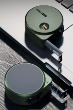 Рулетка "Home Series Green" Deli HT8316L 3мх16мм (Эксклюзивный дизайн, корпус из софттач пластика, противоскользящая резиновая вставка, подарочная упаковка)