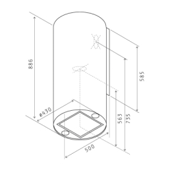 Настенная вытяжка Jet Air PIPE WH/A/43-PRF0099249A