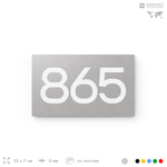 Номер на дверь 865, табличка на дверь для офиса, квартиры, кабинета, аудитории, склада, серая 120х70 мм, Айдентика Технолоджи