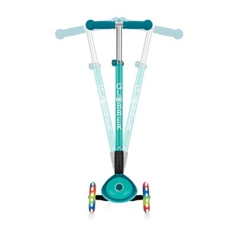 Самокат Globber Primo Foldable Plus Lights зеленый