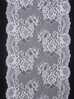 1230 Кружево эластичное 23 см, Италия, белый