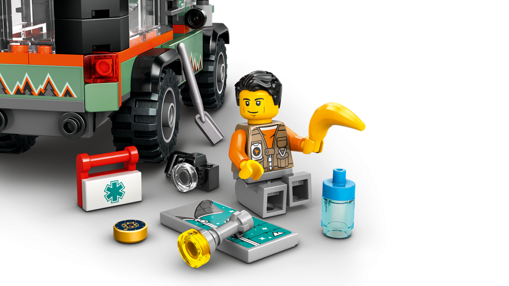 Конструктор Лего Сити Внедорожный горный грузовик 60447 | LEGO City Off-Road Mountain Truck для экспедиций 221 деталь 6+