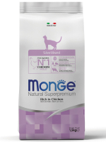 Гипоаллергенный корм для стерилизованных кошек Monge Monoprotein Sterilised (форель), 1,5 кг