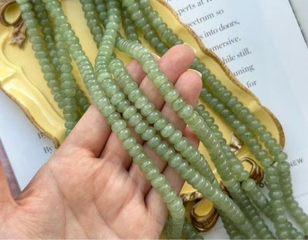 Нить бусин из кварца 8мм, рондель