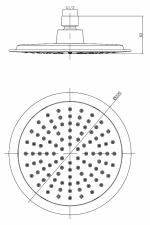 Лейка верхнего душа 200мм LM8033C