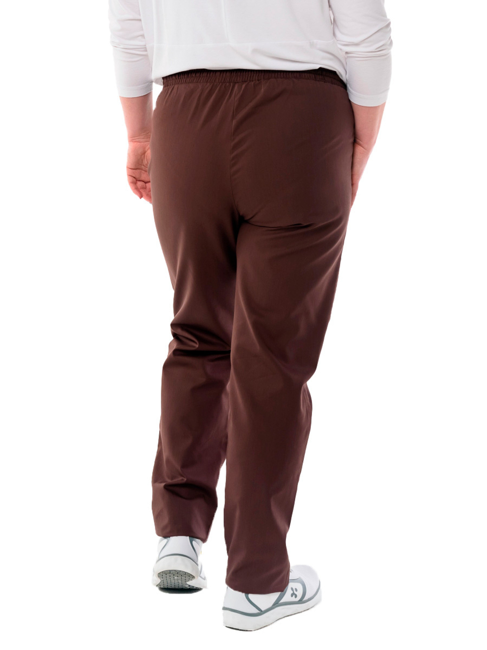 Брюки медицинские женские Доктор стиль Комфорт на резинке со шнурком, шоколад, 40