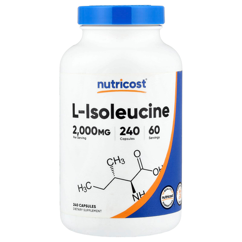 Nutricost, L-изолейцин, 240 капсул (500 мг в 1 капсуле)