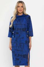 Платье трикотажное Конфетти (синее) П14294-18М LT Collection