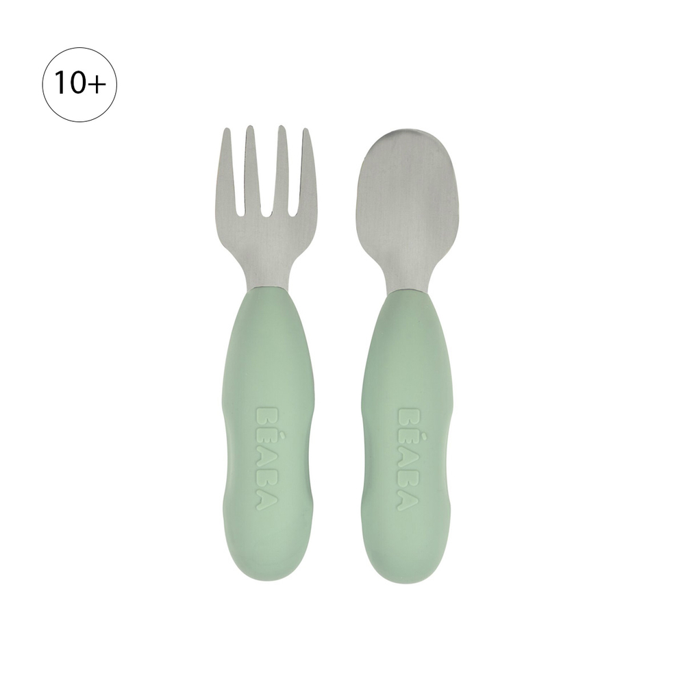 Набор детских столовых приборов BEABA зеленый
