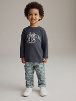 Брюки и лонгслив в комплекте для мальчика Next B69-747, Серый, Голубой