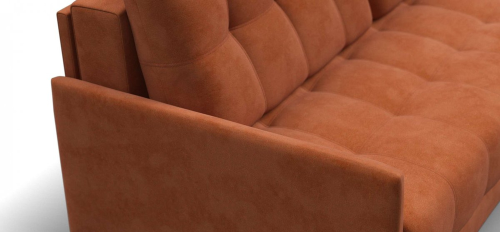 Диван Босс Лофт велюр Алькантара оранж