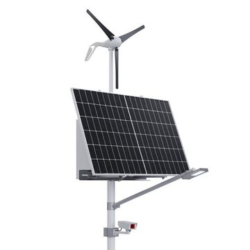 Автономная система видеонаблюдения с освещением на опоре (солнечная панель 435 Вт + ветрогенератор 400 Вт), фото №975684063