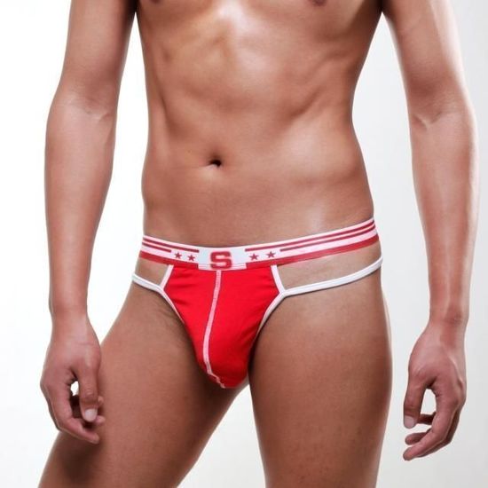 Мужские трусы стринги красные Seeinner