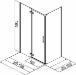 Душевой уголок Aquanet Logic C1000 AE32-S-100x100U-CT 100x100 стекло прозрачное/профиль хром
