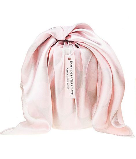 Большая розовая свеча "ёлочка" с золотым цветком и платком, Cote Noire