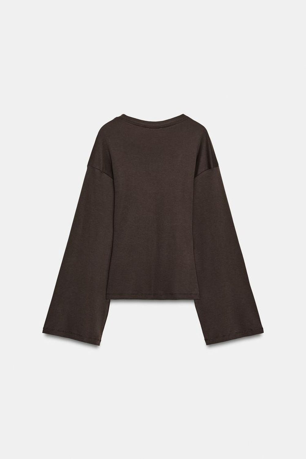 ZARA ПРИТАЛЕННАЯ ФУТБОЛКА SUPIMA®, КОРИЧНЕВЫЙ