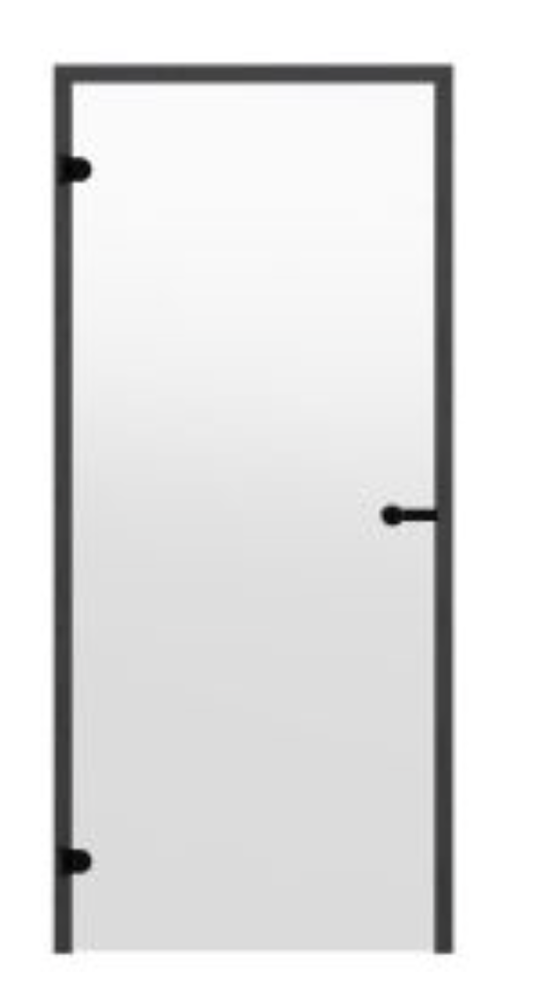 HARVIA Двери стеклянные 9/21 Black Line коробка сосна, прозрачная D92104BL