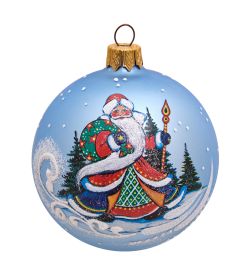 Элита НФШ-1585 Ел. украшение Шар «Дед Мороз» 85 мм