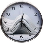 Часы настенные «HOME STYLE» 30см Абстракция, серебристый корпус