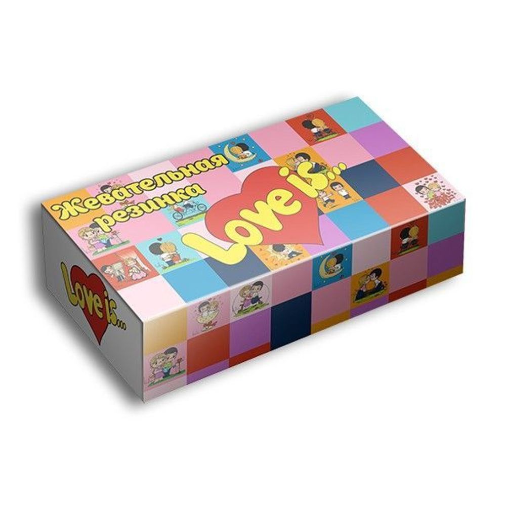 Жевательная резинка LOVE IS, микс вкусов в форме мозаики, 4,2 г