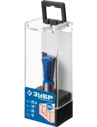 ЗУБР 25.4 x 26 мм, угол 14°, фреза пазовая фасонная ″Ласточкин Хвост″, Профессионал (28748-25.4)