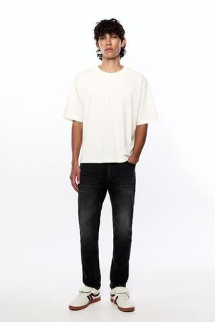 PULL&BEAR ДЖИНСЫ, ЛИНЯЛЫЙ ЧЕРНЫЙ