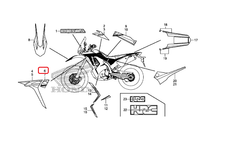 86193-KZZ-U00ZB. STRIPE B, R. FR. SHROUD *TYPE1*. Honda CRF250Rally OEM sticker